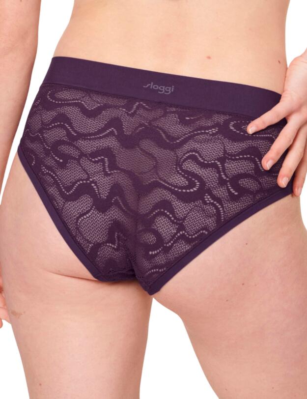 Sloggi Go Allround Lace Midi Brief Plum 