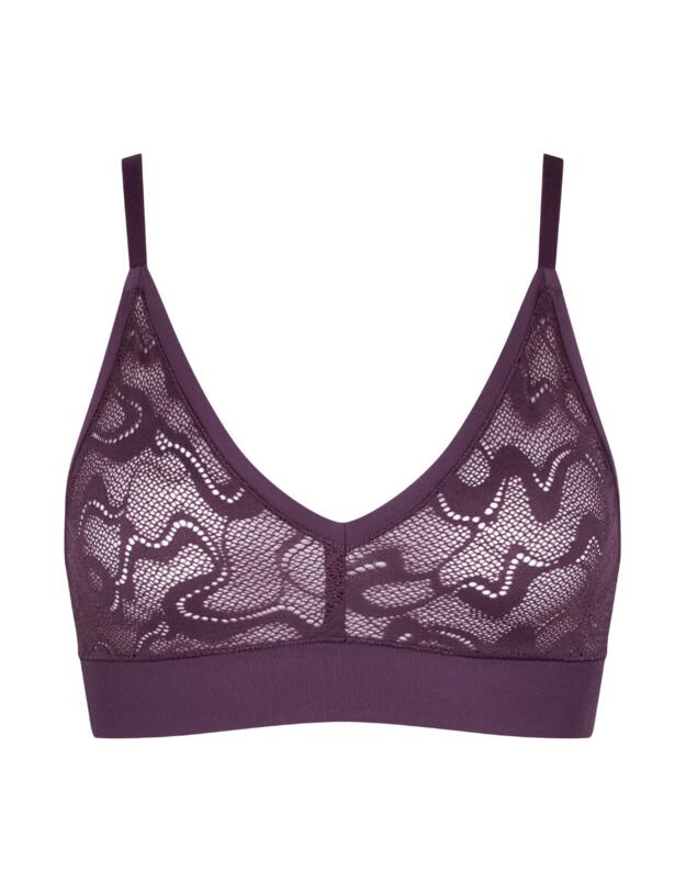 Sloggi Go Allround Lace Bralette Plum 