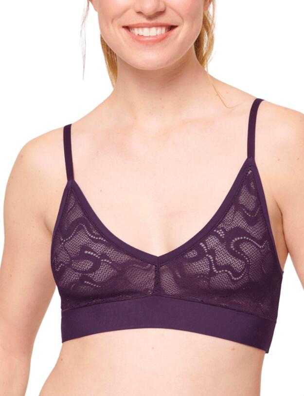 Sloggi Go Allround Lace Bralette Plum 