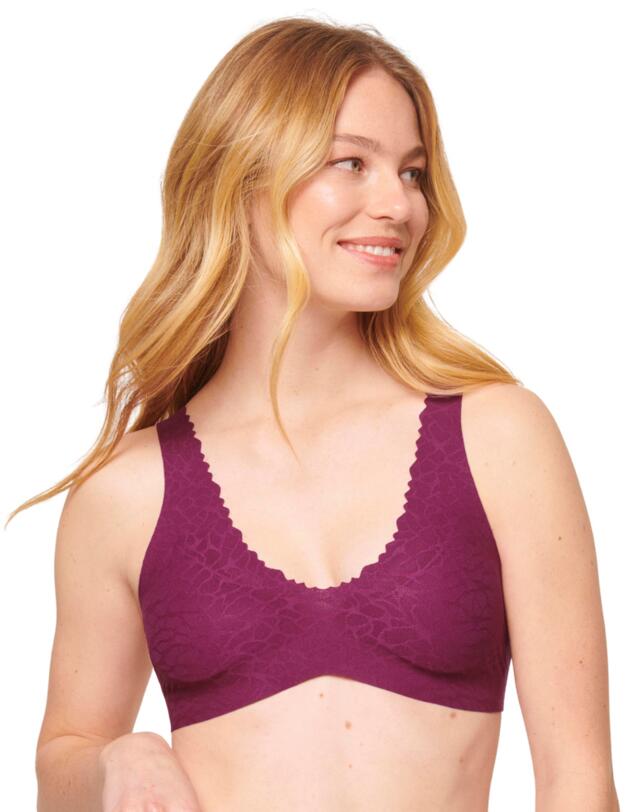 Sloggi Zero Feel Lace 2.0 Bralette Wine 