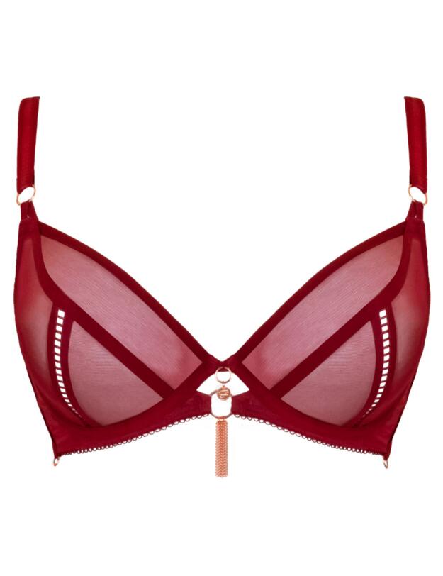 Scantilly by Curvy Kate Unchained Plunge Bra Deep Red
