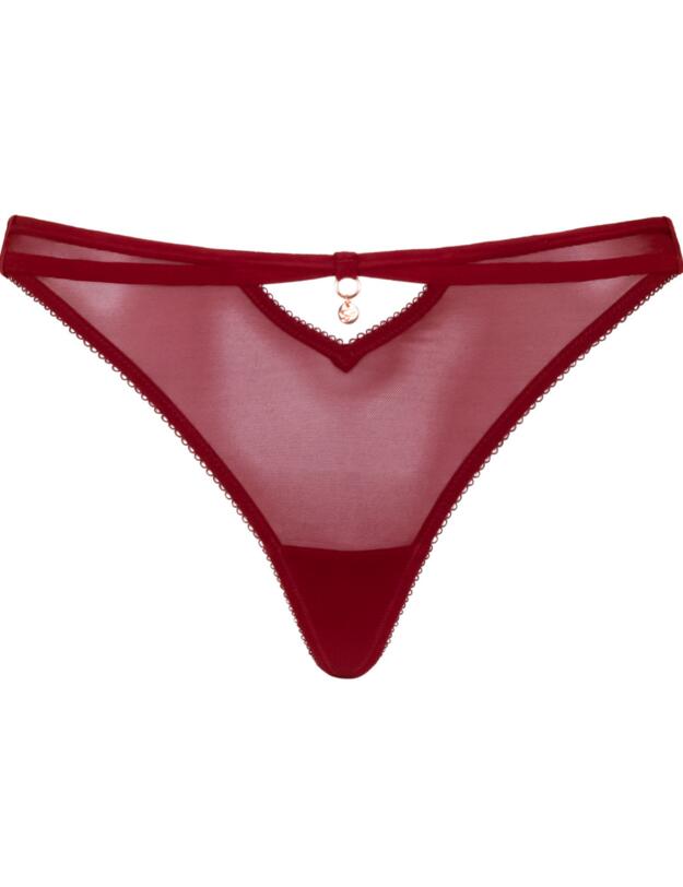 Scantilly by Curvy Kate Unchained Thong Deep Red