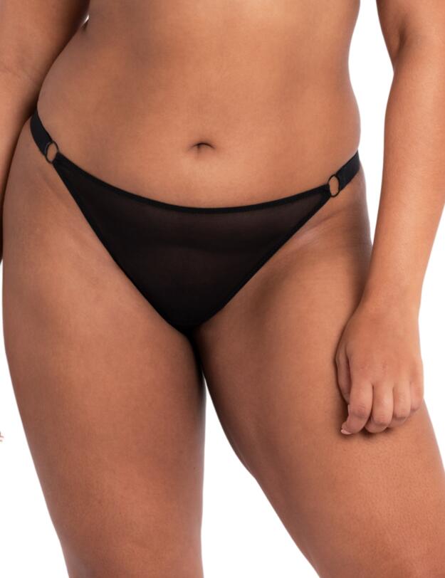 Curvy Kate Front and Cenre Brazilian Brief Black