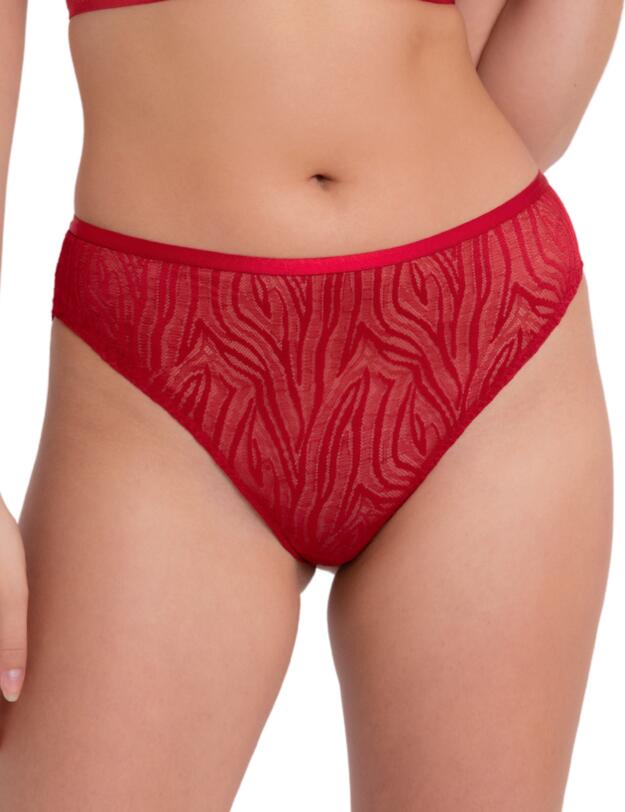 Curvy Kate Lace Daze Brazilian Brief Lipstick Red