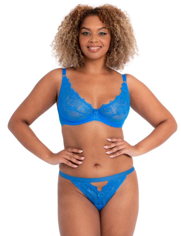 Curvy Kate Stand Out Scooped Plunge Bra Electric Blue