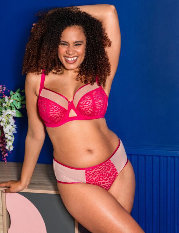 Curvy Kate Victory Wild Balcony Bra Hot Pink/Blush