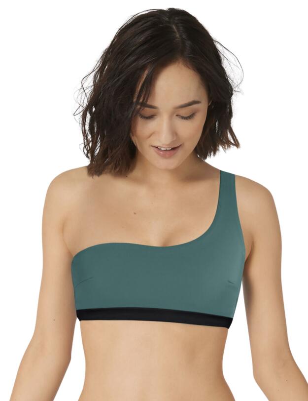 Sloggi Women Shore Kosrae One Strap Bikini Top Green Combination 