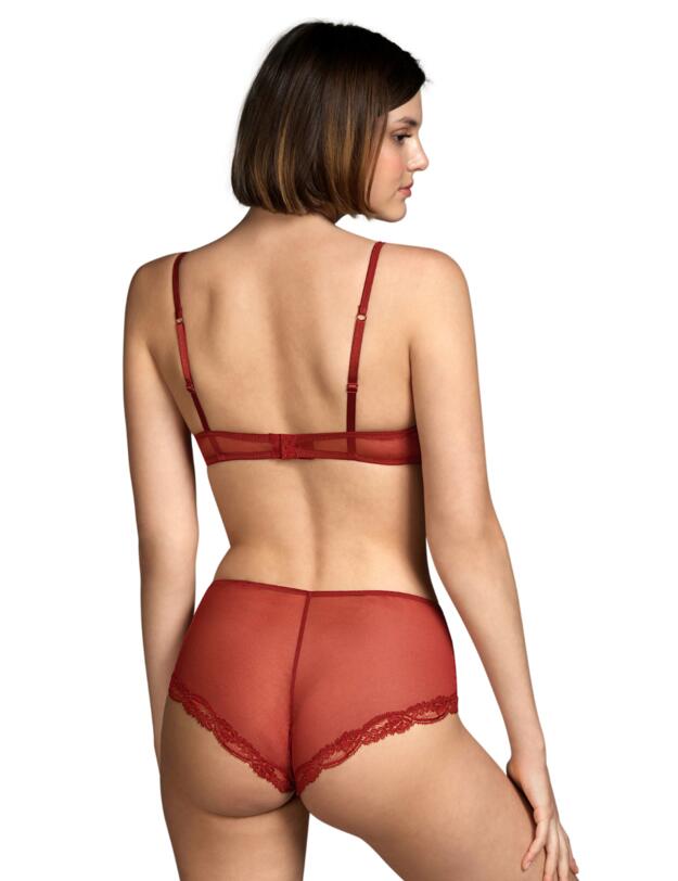 Andres Sarda Cooper Padded Bra - Deep Plunge Luxury Red 