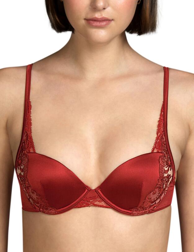 Andres Sarda Cooper Padded Bra - Deep Plunge Luxury Red 