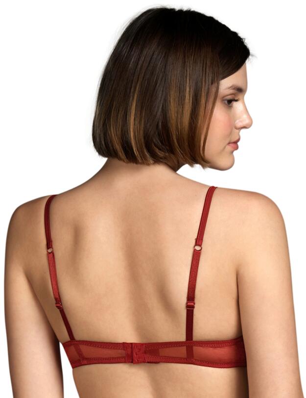 Andres Sarda Cooper Padded Bra - Deep Plunge Luxury Red 