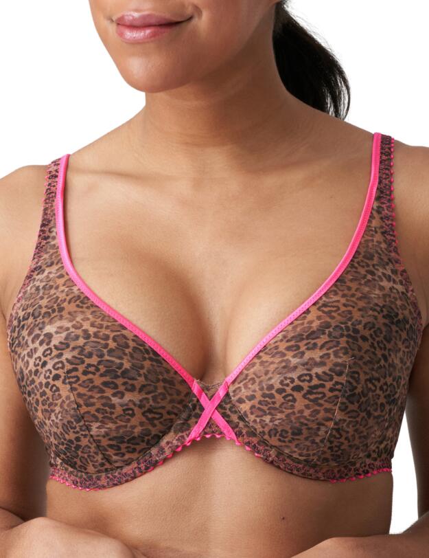 Prima Donna Twist Cafe Plume Plunge Bra  Cheetah