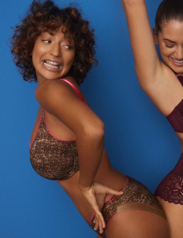 Prima Donna Twist Cafe Plume Plunge Bra  Cheetah