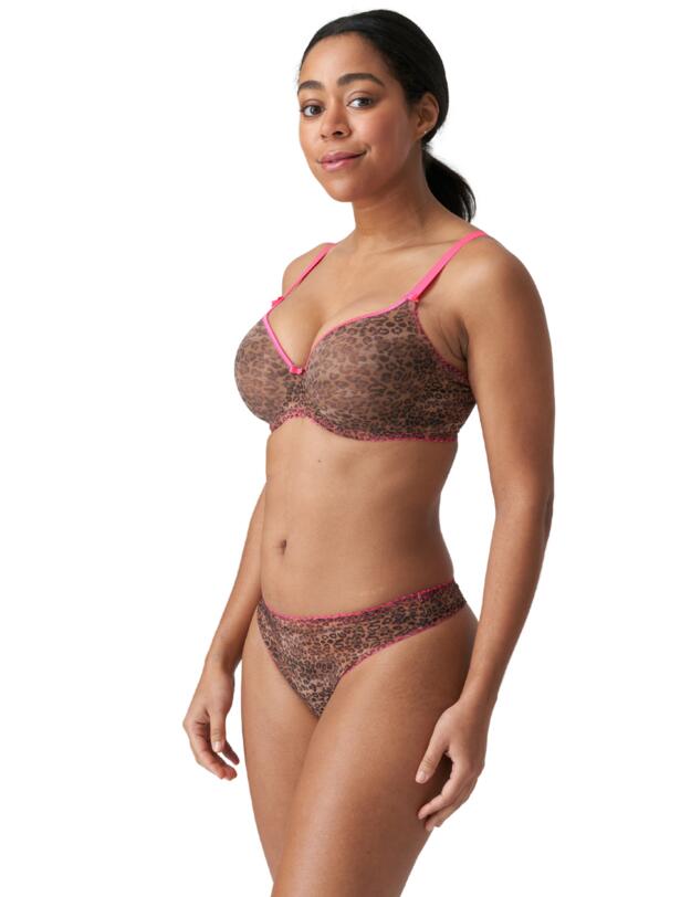 Prima Donna Twist Cafe Plume Thong Cheetah