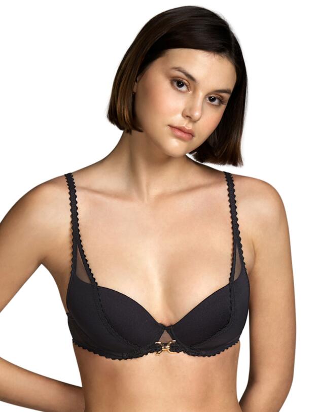 Andres Sarda Switzer Padded Bra - Deep Plunge Black 