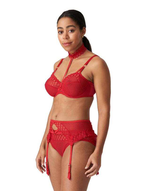 Prima Donna Vya Garter Belt and Choker Set Strawberry Kiss