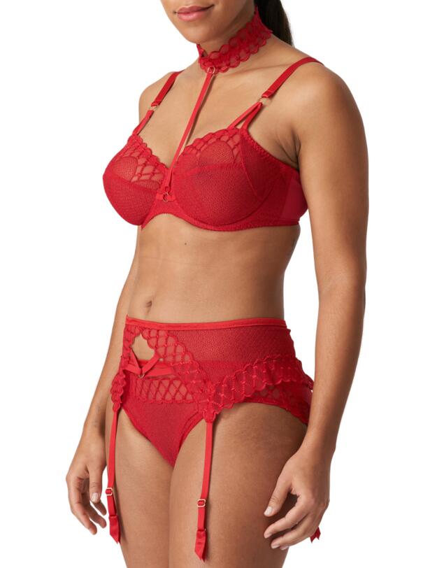 Prima Donna Vya Garter Belt and Choker Set Strawberry Kiss