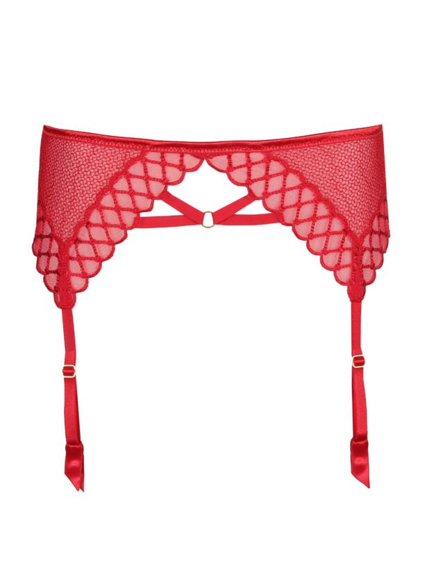 Prima Donna Vya Garter Belt and Choker Set Strawberry Kiss