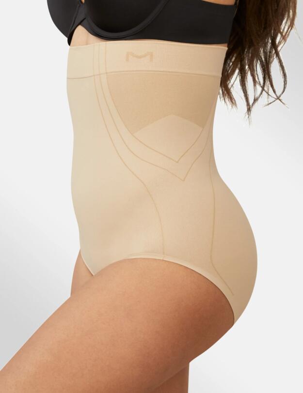 DMS092 Maidenform Feel Good Fashion High Waist Brief  - DMS092 Nude/Transparent