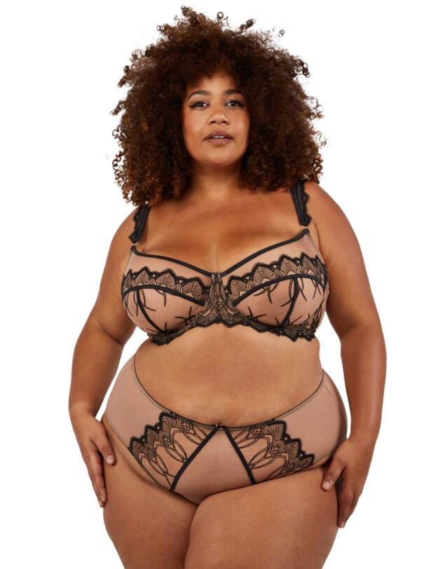 Playful Promises Clara Bra and Harness Set Latte/Black