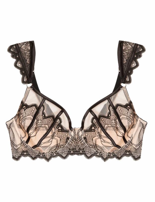 Playful Promises Clara Bra and Harness Set Latte/Black