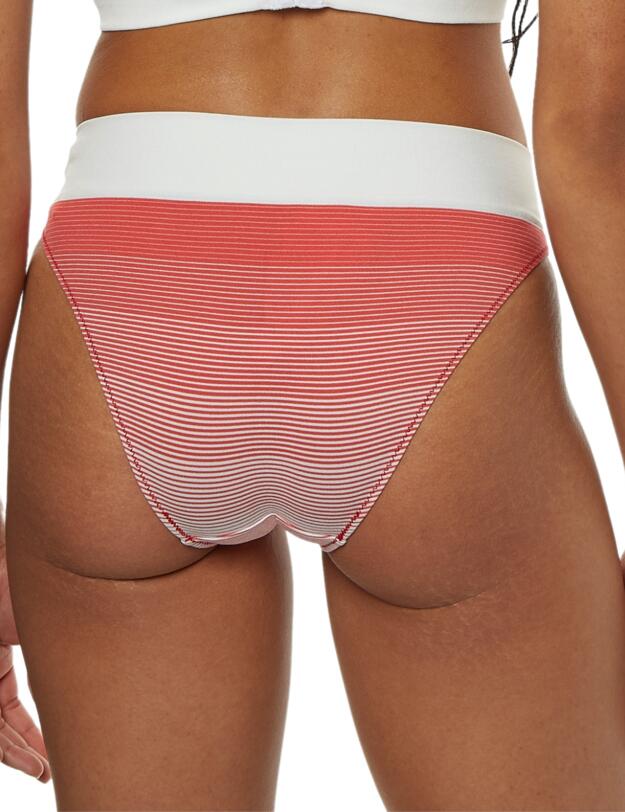 Tommy Hilfiger Seamless Bikini Seamless Stripe Primary Red