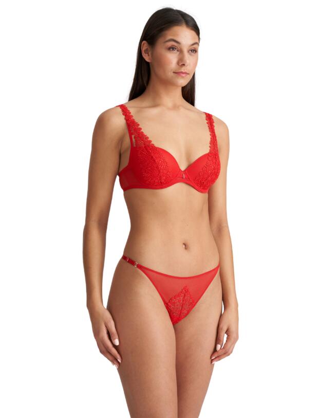Marie Jo Danae Padded Plunge Bra Red