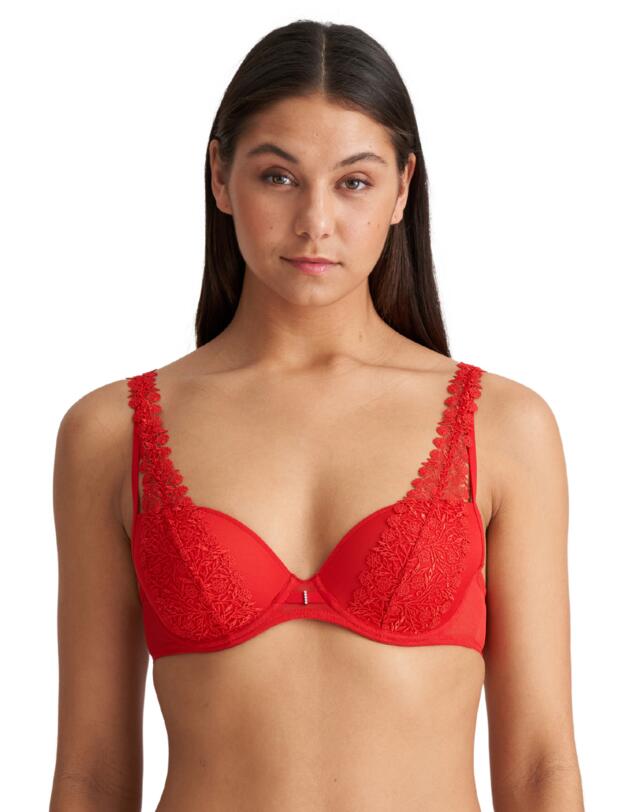 Marie Jo Danae Padded Plunge Bra Red