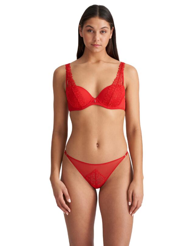 Marie Jo Danae Padded Plunge Bra Red