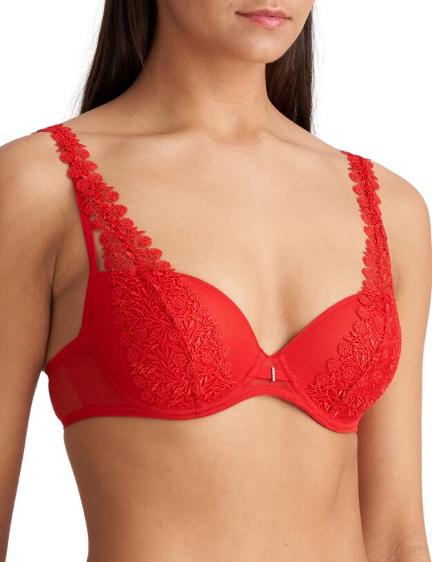Marie Jo Danae Padded Plunge Bra Red