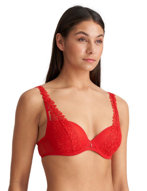 Marie Jo Danae Padded Plunge Bra Red