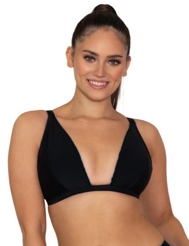 Curvy Kate Swim and Tonic Reversible Triangle Bikini Black/Snake