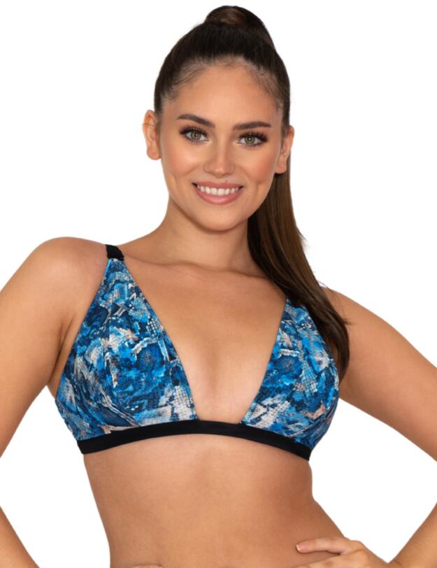 Curvy Kate Swim and Tonic Reversible Triangle Bikini Black/Snake