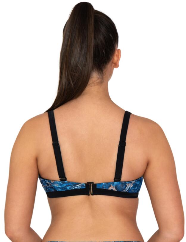 Curvy Kate Swim and Tonic Reversible Triangle Bikini Black/Snake