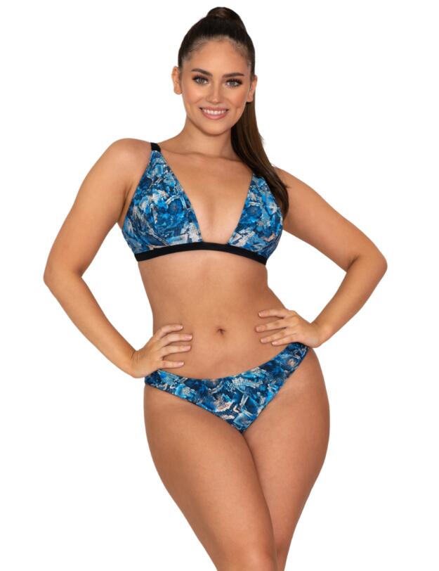 Curvy Kate Swim and Tonic Reversible Triangle Bikini Black/Snake