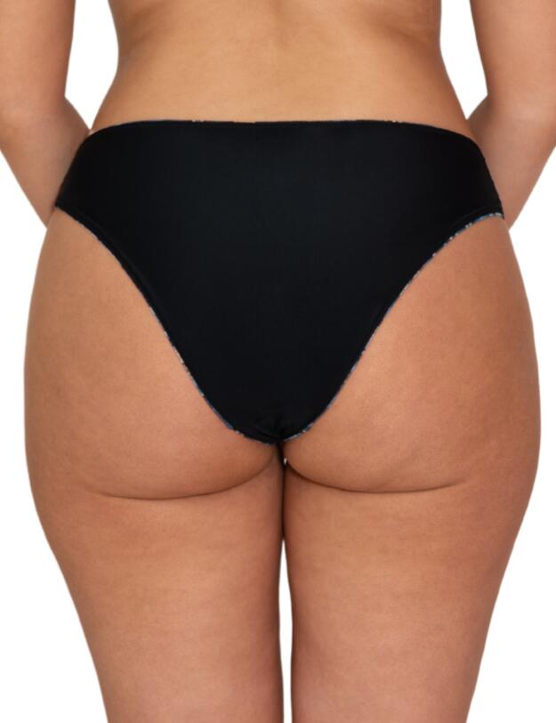 Curvy Kate Swim and Tonic Reversible Dipped Mini Brief Black/Snake