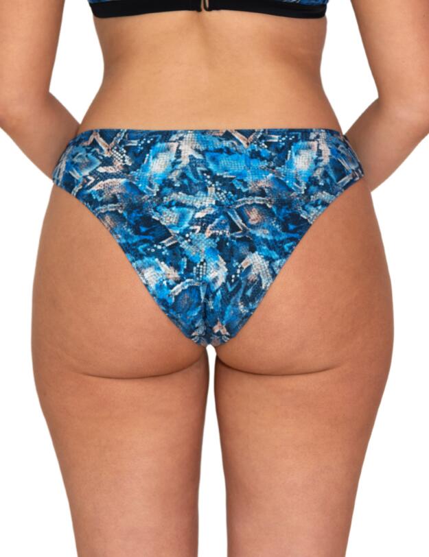 Curvy Kate Swim and Tonic Reversible Dipped Mini Brief Black/Snake