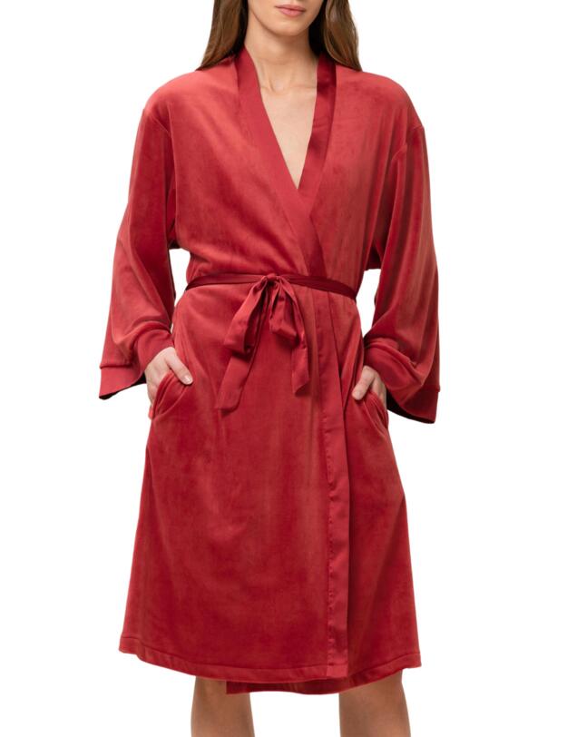 Triumph Robes Velour Robe Mannish Red 