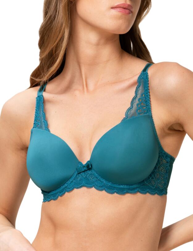 Triumph Amourette Spotlight Underwired Bra Blue Coral