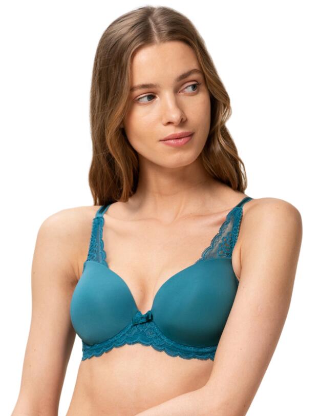Triumph Amourette Spotlight Underwired Bra Blue Coral
