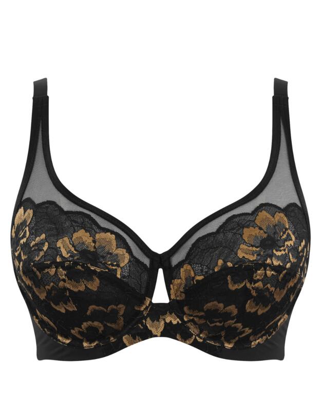  Panache Sabrina Balcony Bra Noir / Vintage Gold