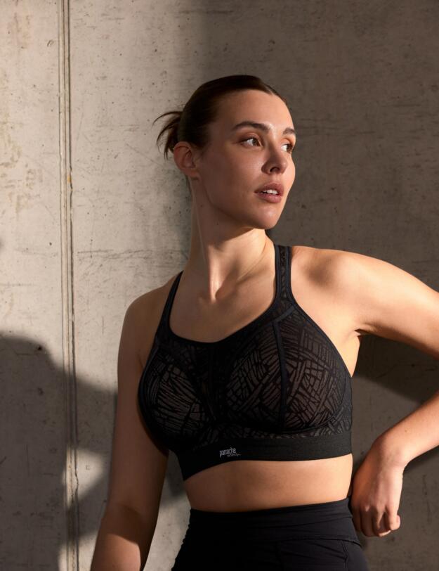 Panache Wireless Sports Bra Black / Latte