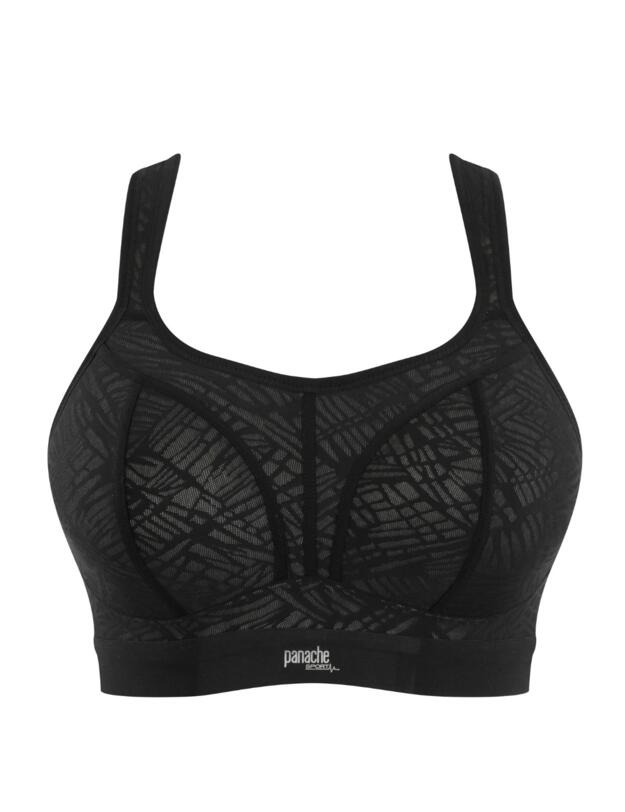 Panache Wireless Sports Bra Black / Latte