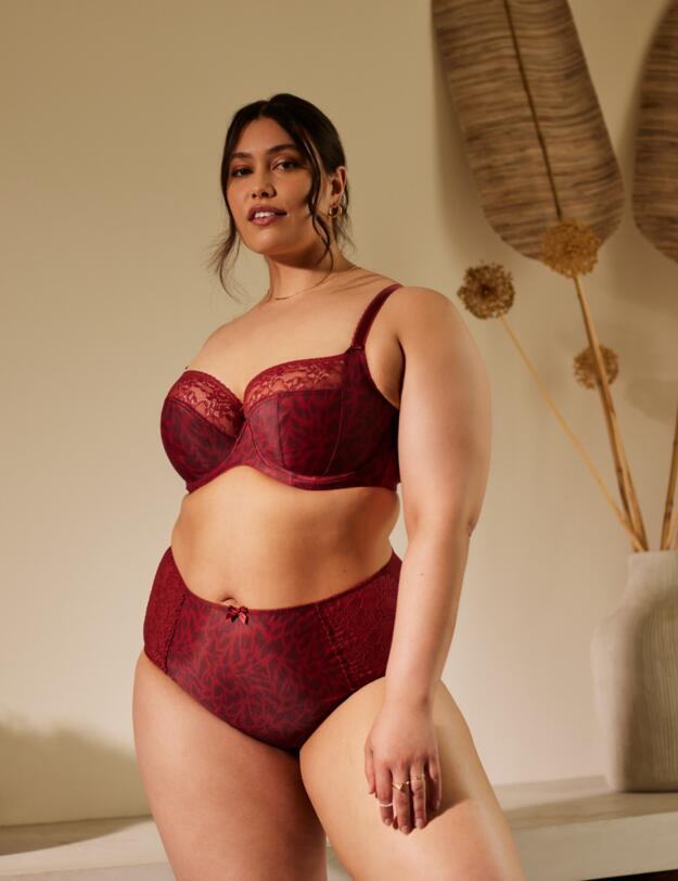 Sculptresse by Panache Chi Chi Balcony Bra Red Animal