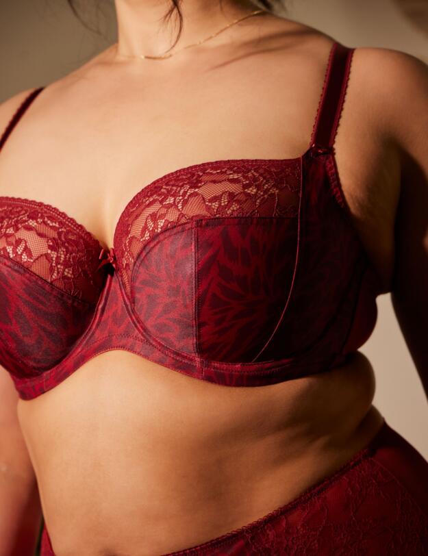 Sculptresse by Panache Chi Chi Balcony Bra Red Animal