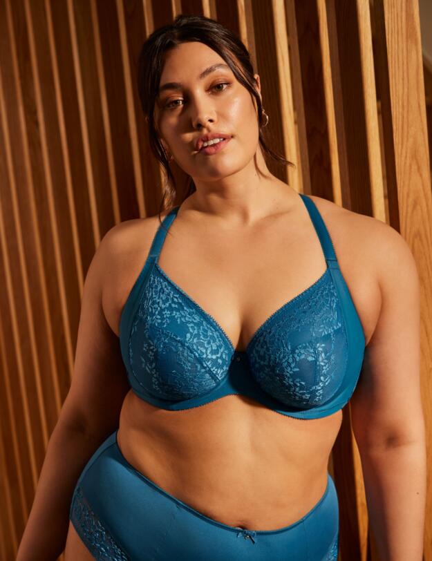 Sculptresse by Panache Roxie Plunge Bra Atlantic Blue