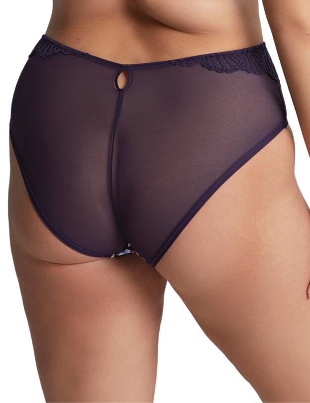 Sculptresse by Panache Arianna Deep Brief Damson Floral