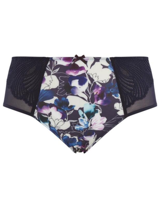 Sculptresse by Panache Arianna Deep Brief Damson Floral
