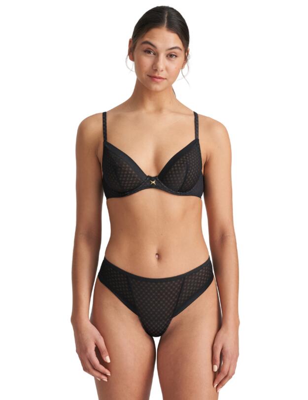 Marie Jo Channing Plunge Underwired Bra Black 