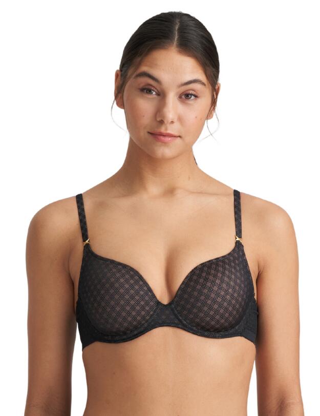 Marie Jo Channing Heart Shaped Padded Bra Black 