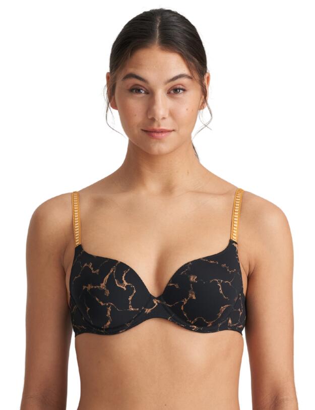 Marie Jo Colin Heart Shaped Padded Bra Marble Black 
